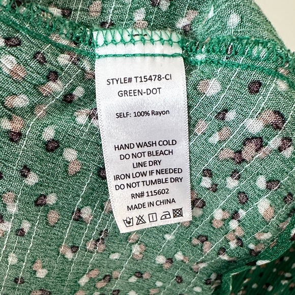 Lush Green Floral Ruffle Cami - Picture 4 of 4